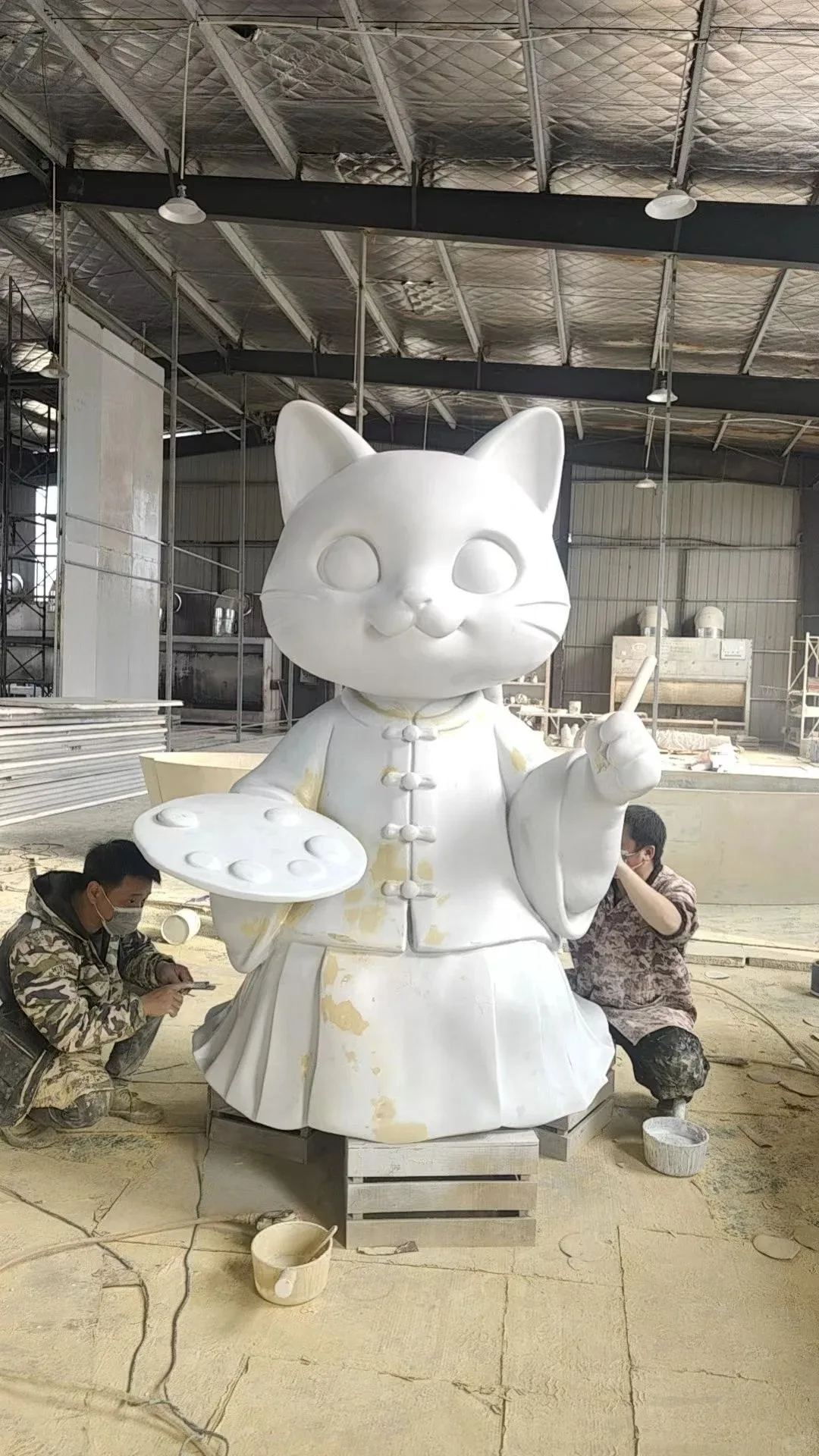 Fiberglass Cats Statues Sculptures For Outdoor Garden Ornaments. – custom retail display image 10