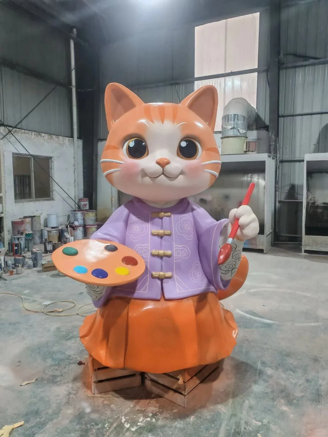 Fiberglass Cats Statues Sculptures For Outdoor Garden Ornaments. – custom retail display image 11