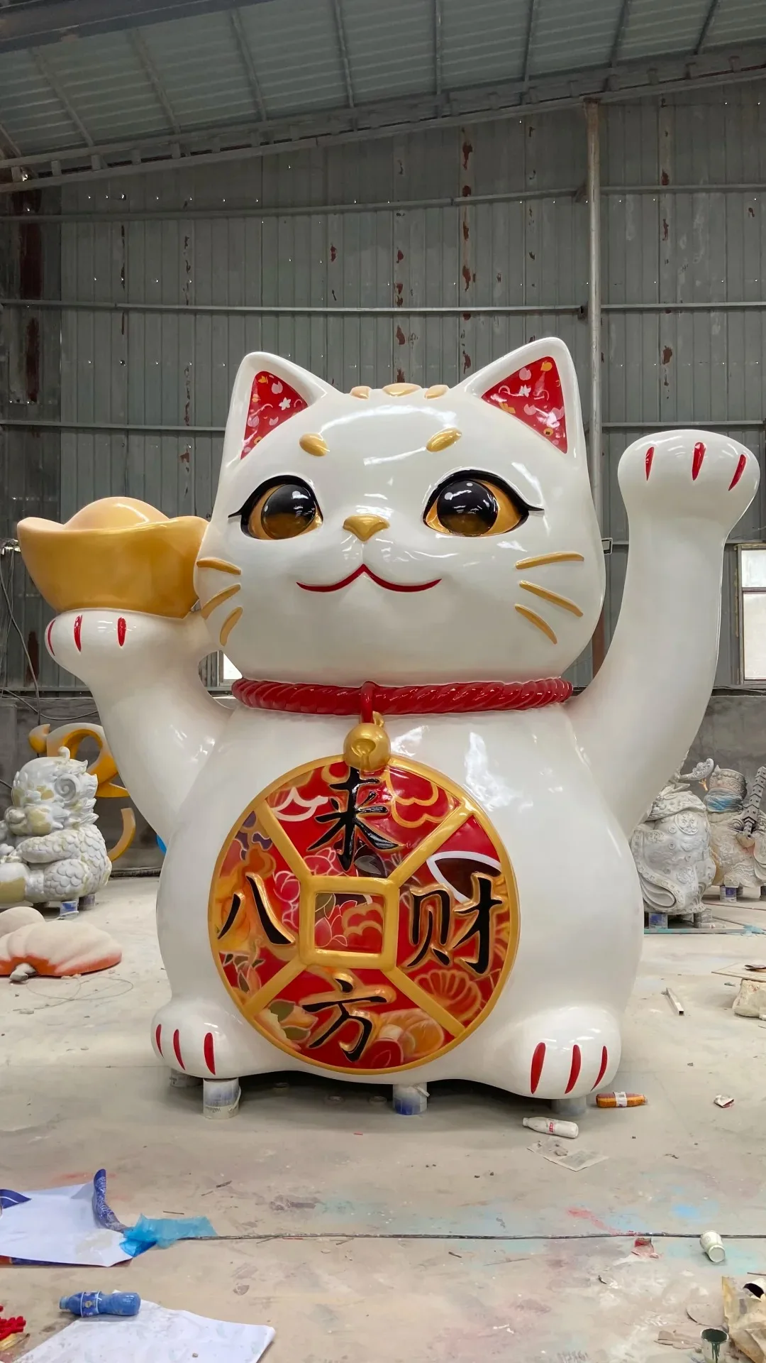 Fiberglass Cats Statues Sculptures For Outdoor Garden Ornaments. – custom retail display image 7