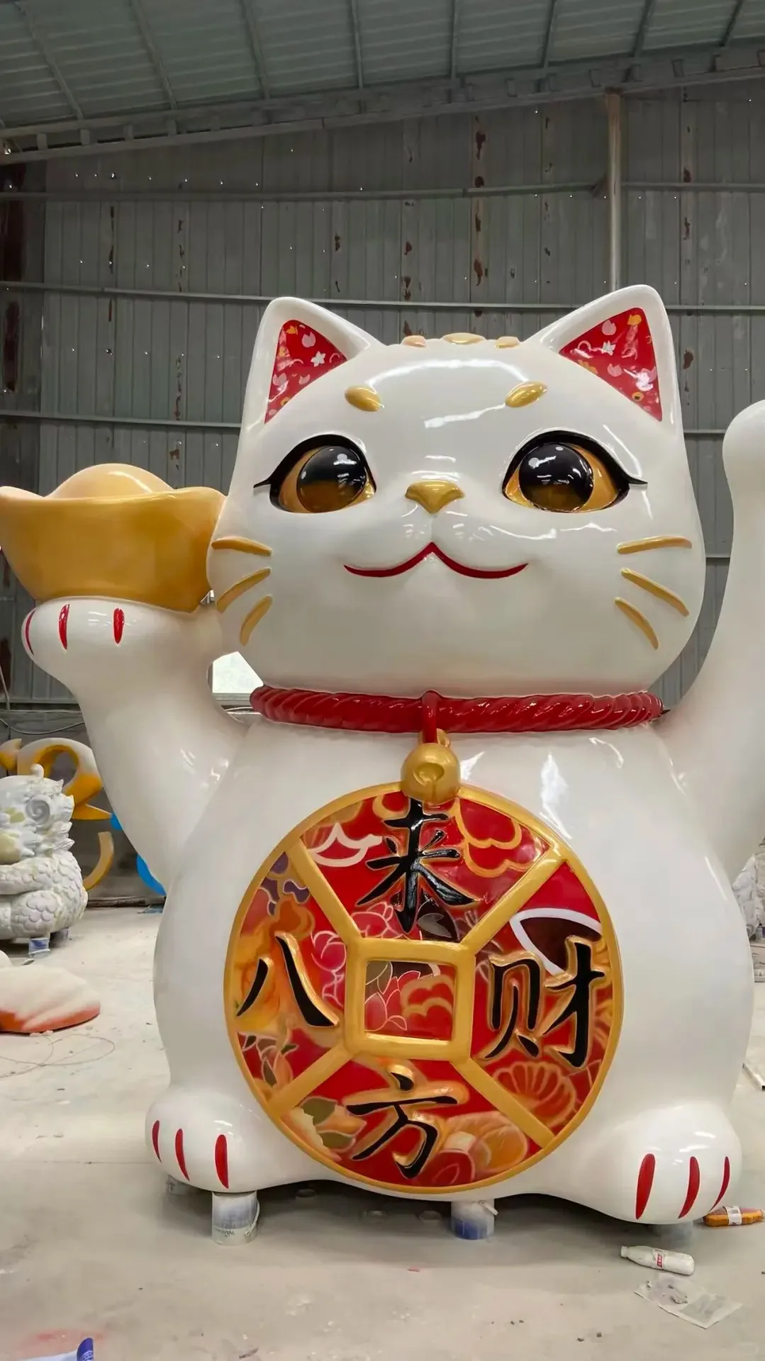Fiberglass Cats Statues Sculptures For Outdoor Garden Ornaments. – custom retail display image 6