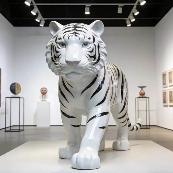 Large Tiger Statues For Sale | Fiberglass Bronze – custom retail display image 6