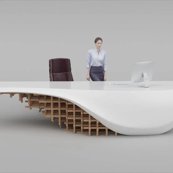 Fiberglass Reception Desk | Unique Modern – custom retail display image 26