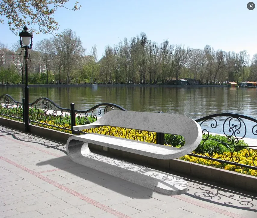 Garden Park Bench For Sale | Outdoor Fiberglass Bench Seat – custom retail display image 9