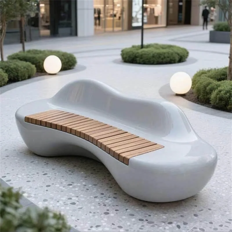 Garden Park Bench For Sale | Outdoor Fiberglass Bench Seat – custom retail display image 53