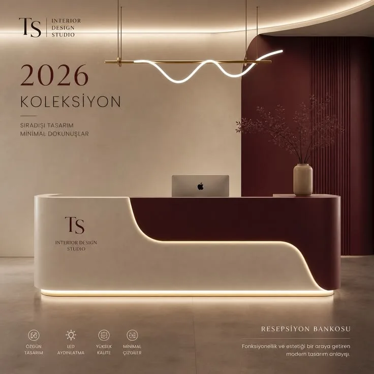 Fiberglass Reception Desk | Unique Modern – custom retail display image 18