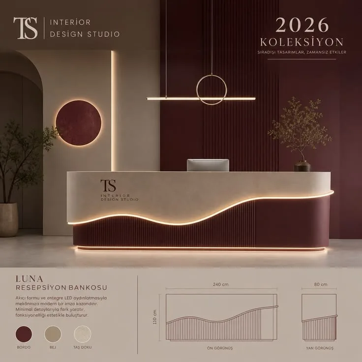 Fiberglass Reception Desk | Unique Modern – custom retail display image 17