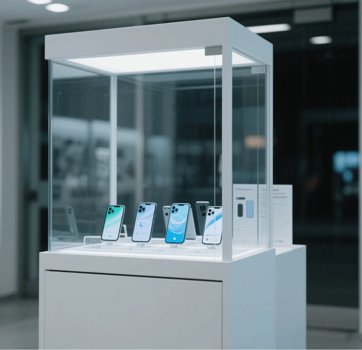 Mobile Phone Display Cabinets Glass Cases – custom retail display image 13