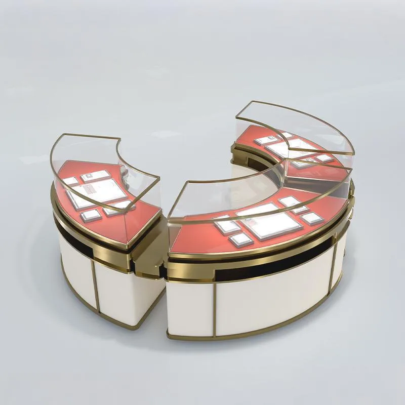 Stainless Steel Jewelry Showcases, Vitrine Cabinets For Sale – custom retail display image 17