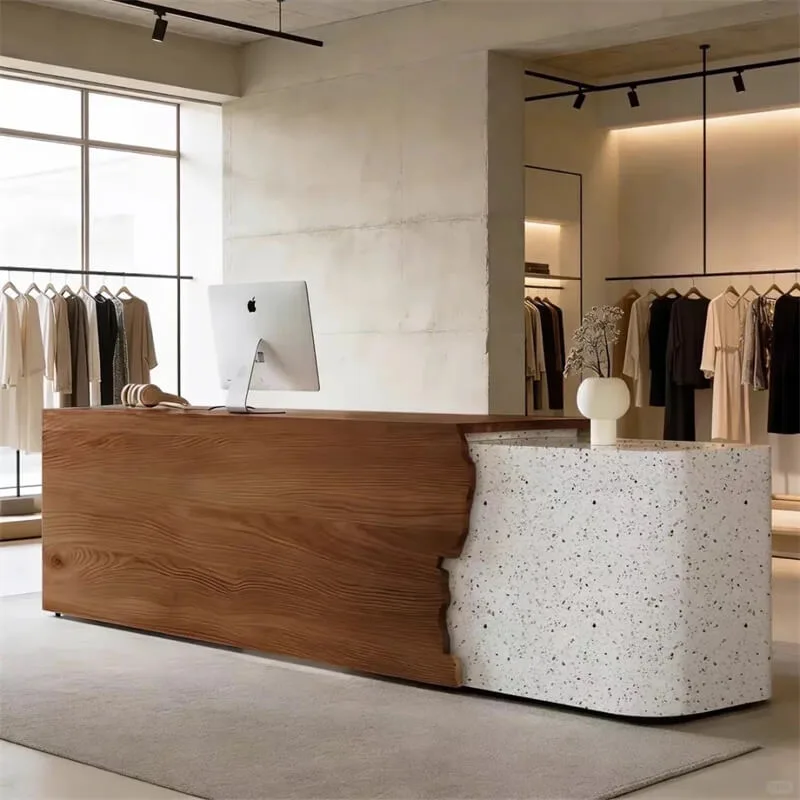 Custom Reception Desk, Counter Welcome Table For Sale – custom retail display image 5