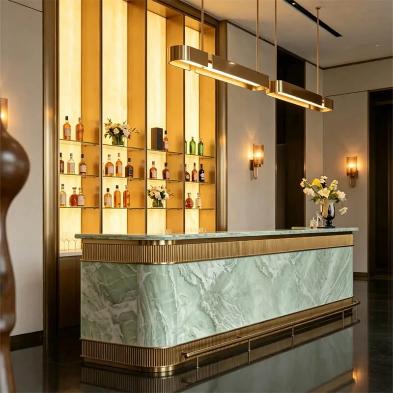 Stone Reception Desks – custom retail display image 6