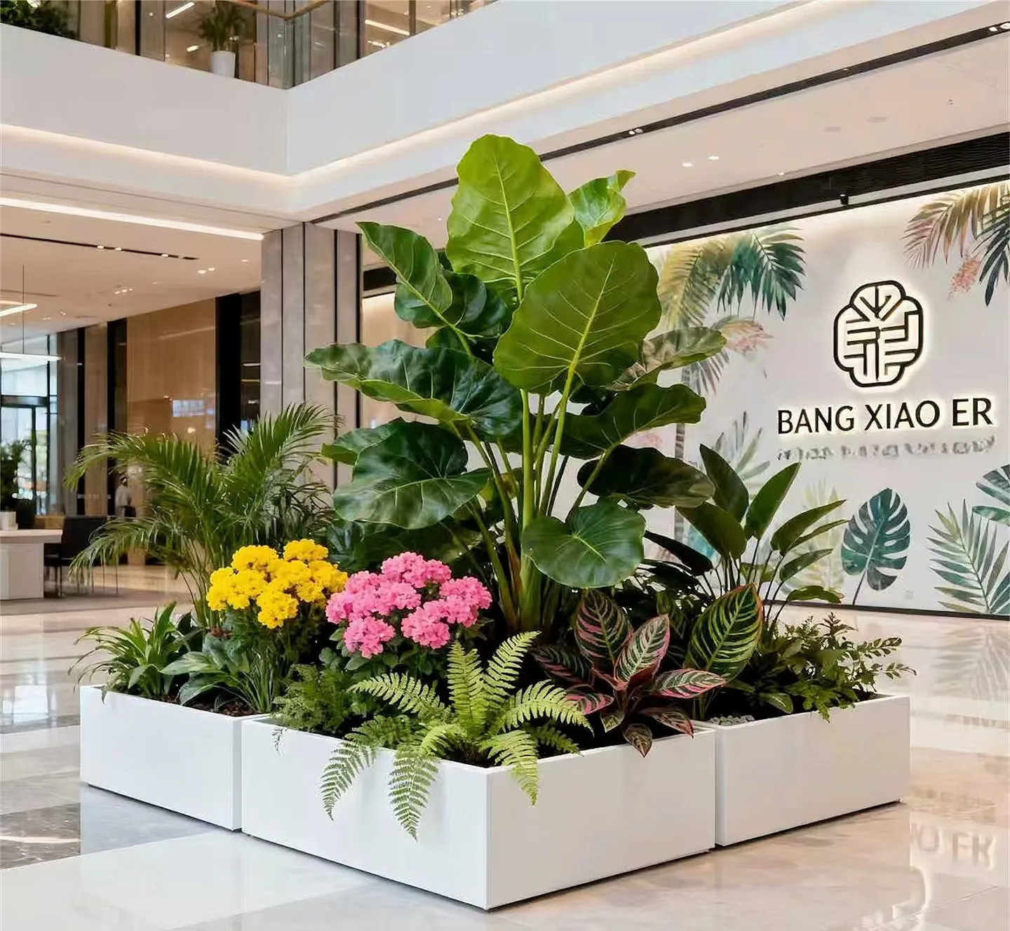Fiberglass Rectangular Planters Pots | Large Tall – custom retail display image 6