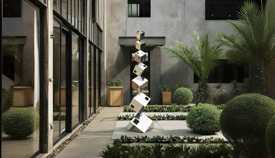 Geometric Sculpture For Sale | Frp, Metal Stainless – custom retail display image 1