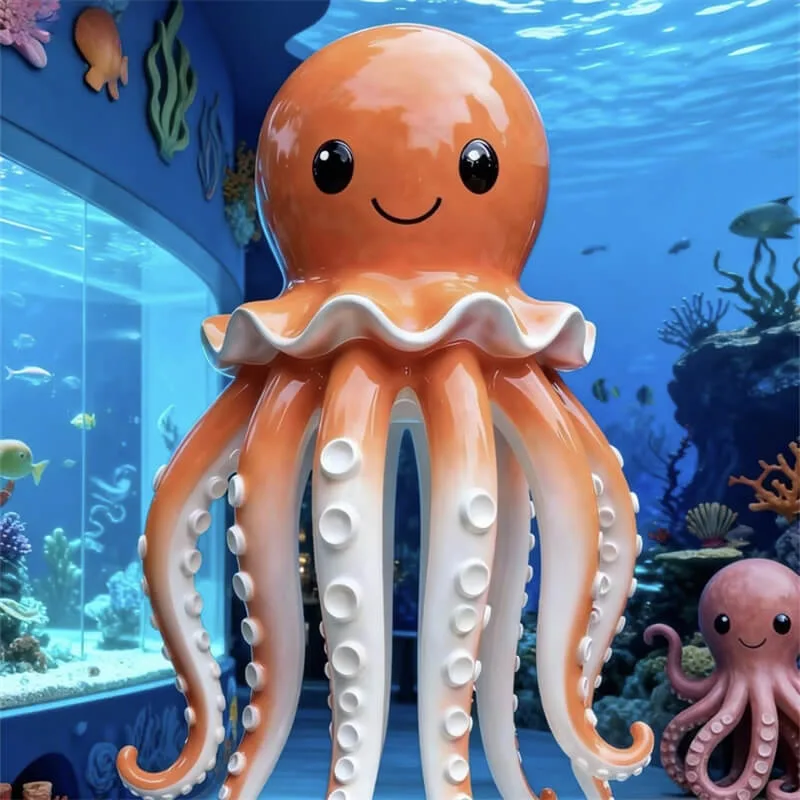 Octopus Sculpture For Sale | Frp Sea Life Statues – custom retail display image 7