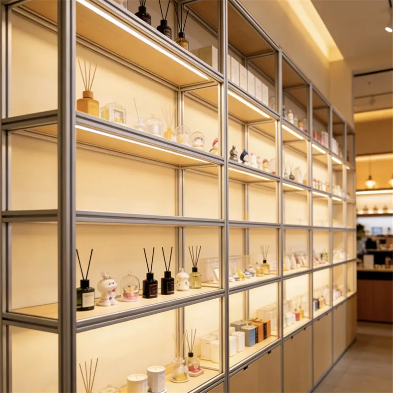 Wall Mounted Display Cases Showcases With Sliding Glass Doors – custom retail display image 17