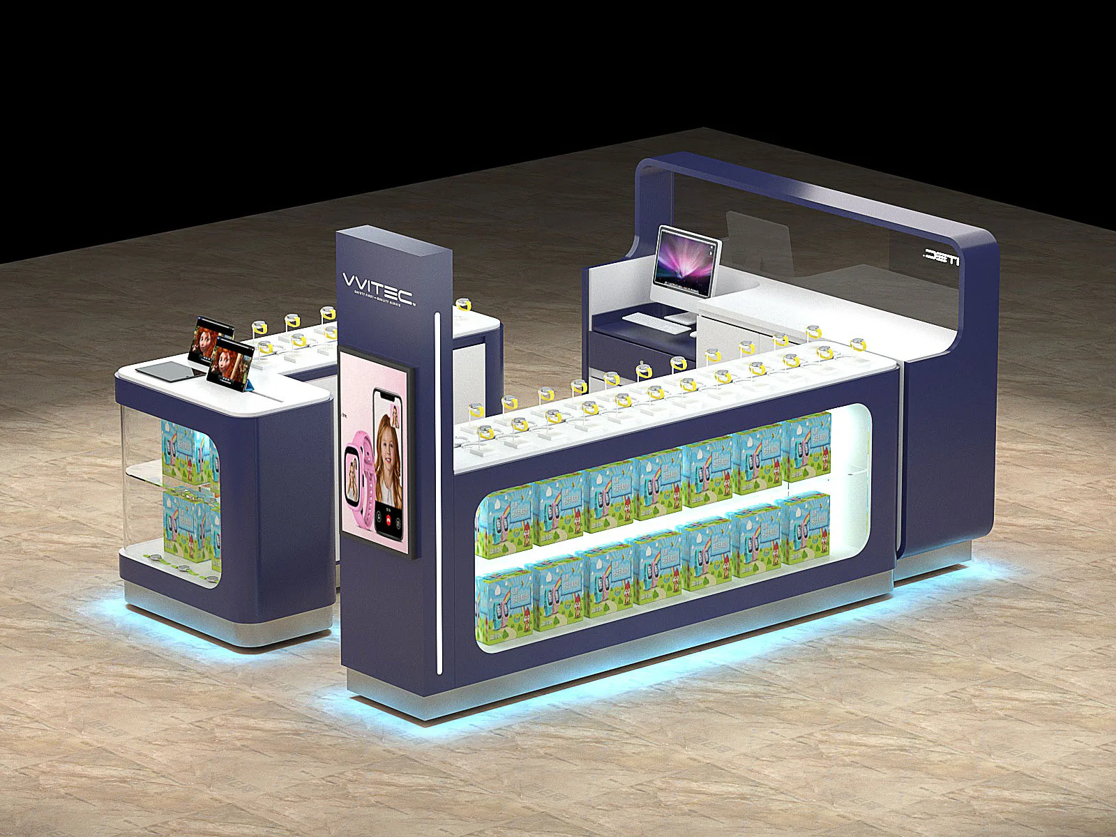 Watch Kiosk – Luxury watch kiosk custom watch display showcase with glass for sale image 2