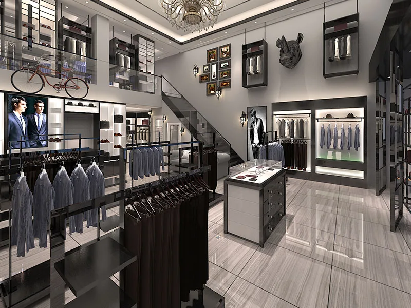 Men s Clothing Store Design, Displays Decor – Stylish Men’s clothing Store Interior Design Clothing Display Rack image 7