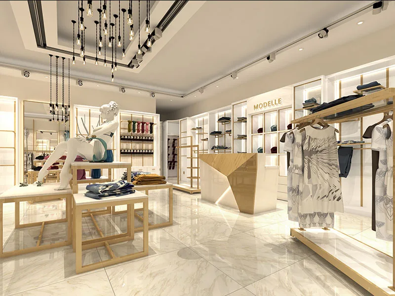 Boutique Design, Retail Displays Store Fixtures – Luxury shop design international clothing shop with glass wall cabinet imag