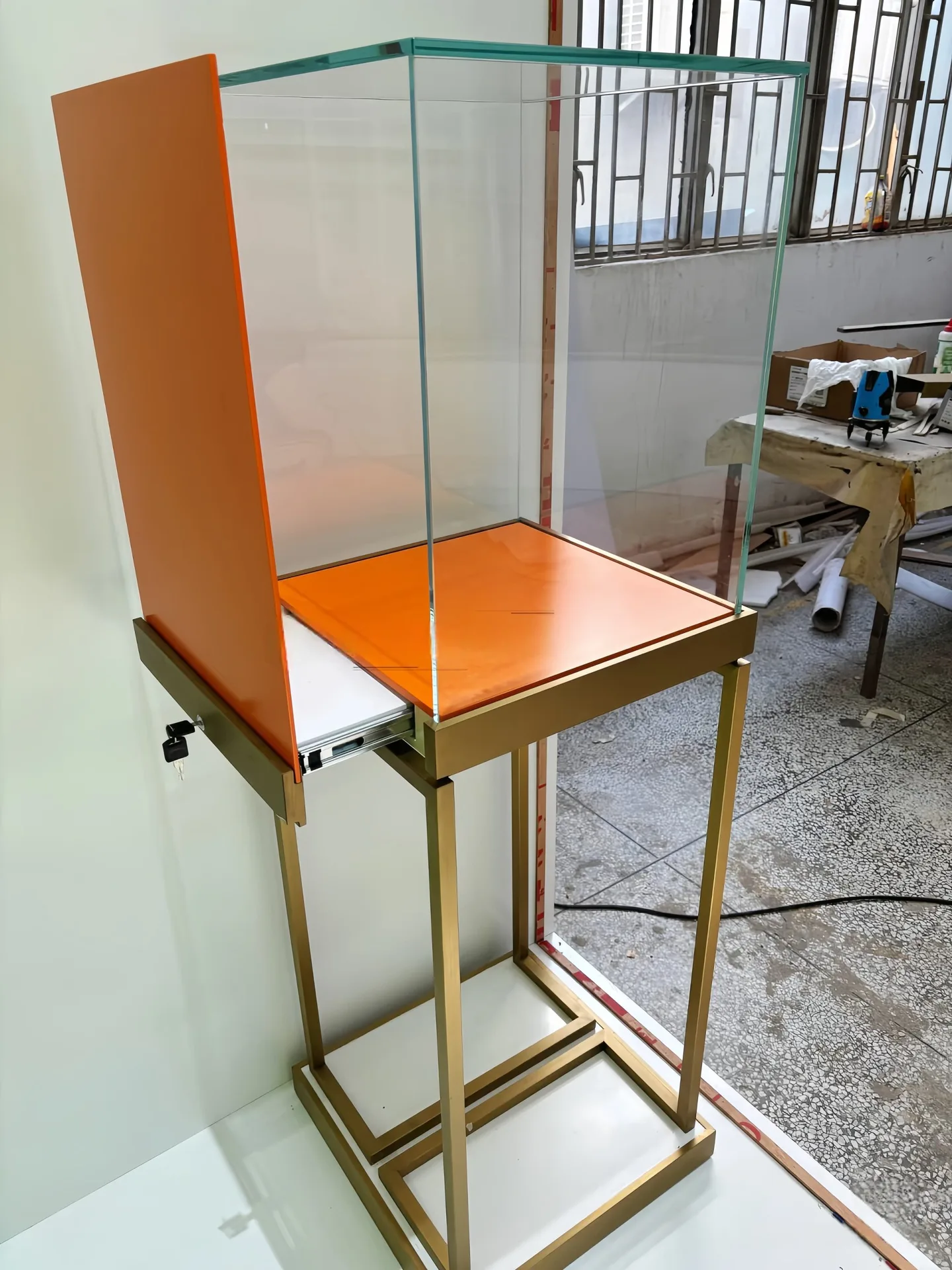 Stainless Steel Jewelry Showcases, Vitrine Cabinets For Sale – custom retail display image 13