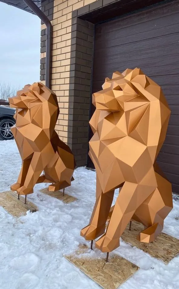 Large Lion Statues Sculptures For Garden Decor – custom retail display image 14