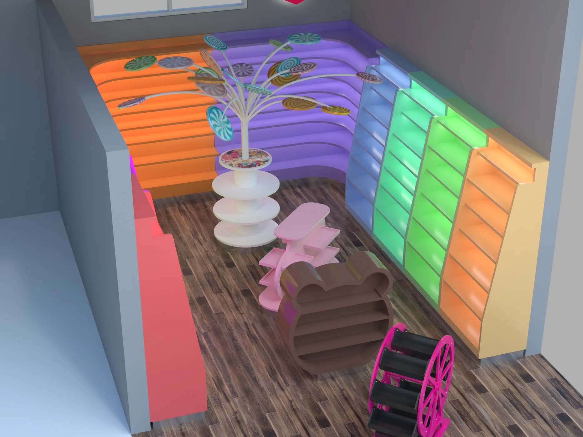 Candy Display Cabinet | Candy Wall Display – custom retail display image 13