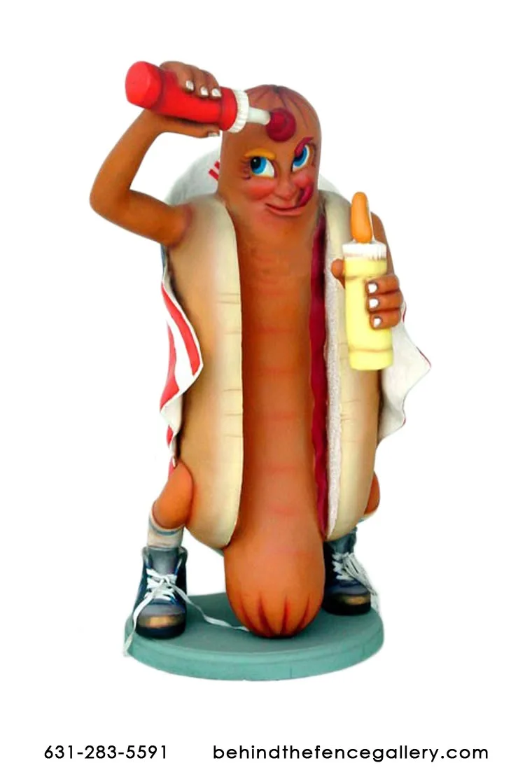 Giant Hot Dog Statues For Sale | Custom Fiberglass Sculptures – custom retail display image 11