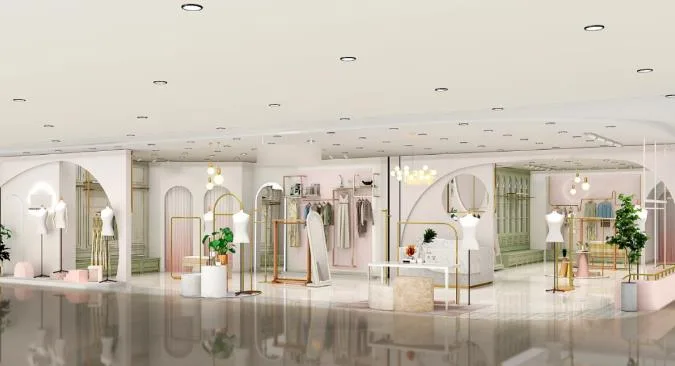 Boutique Design, Retail Displays Store Fixtures – Luxury shop design international clothing shop with glass wall cabinet imag