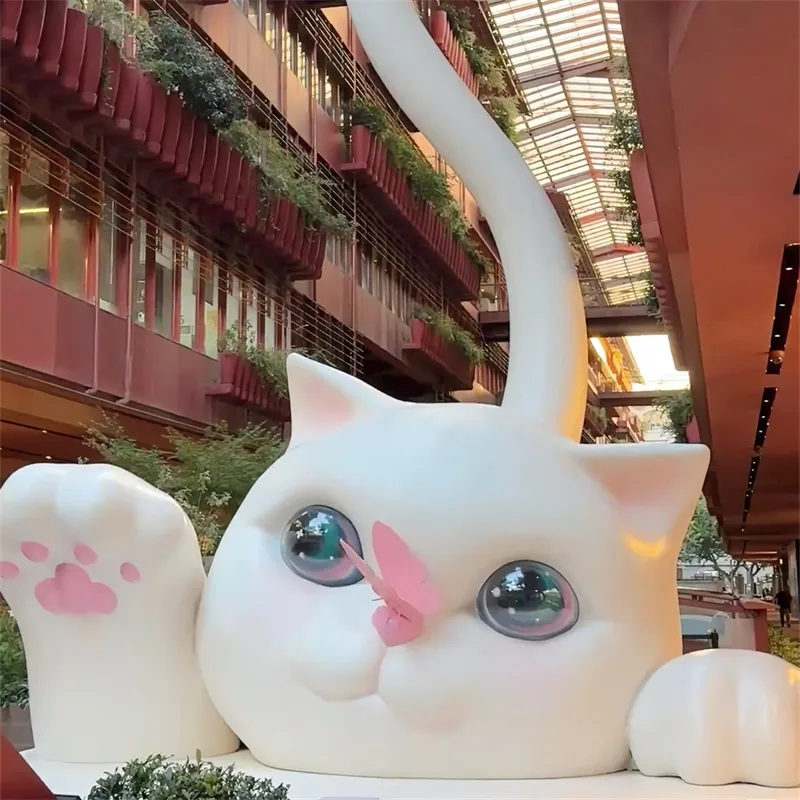 Fiberglass Cats Statues Sculptures For Outdoor Garden Ornaments. – custom retail display image 43