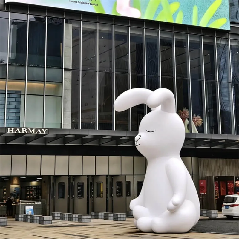 Large Rabbits Bunny Sculptures For Garden | Fiberglass – custom retail display image 46
