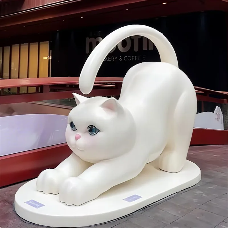 Fiberglass Cats Statues Sculptures For Outdoor Garden Ornaments. – custom retail display image 42