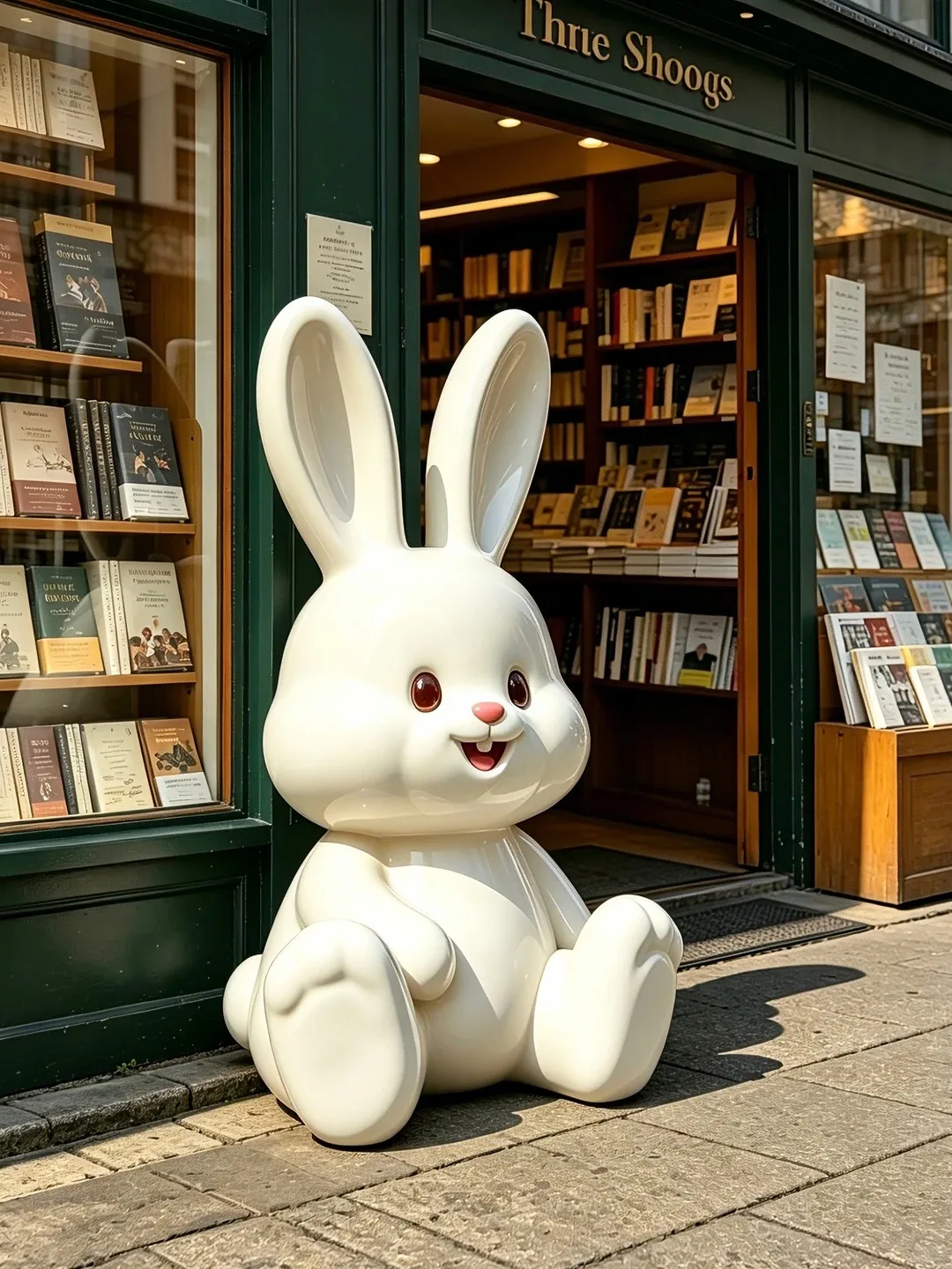 Large Rabbits Bunny Sculptures For Garden | Fiberglass – custom retail display image 6