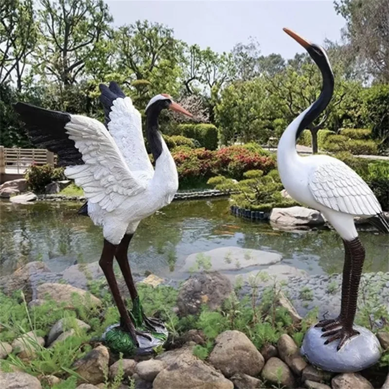 Large Outdoor Crane Statues Sculptures For Garden – custom retail display image 7