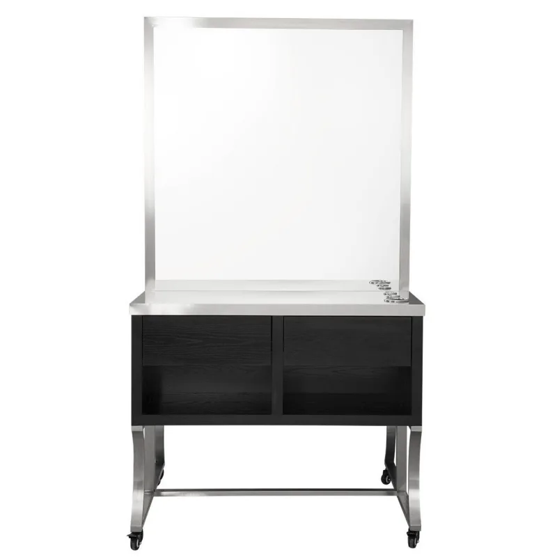 Double-Sided Barber Salon Styling Stations With Mirror – custom retail display image 18