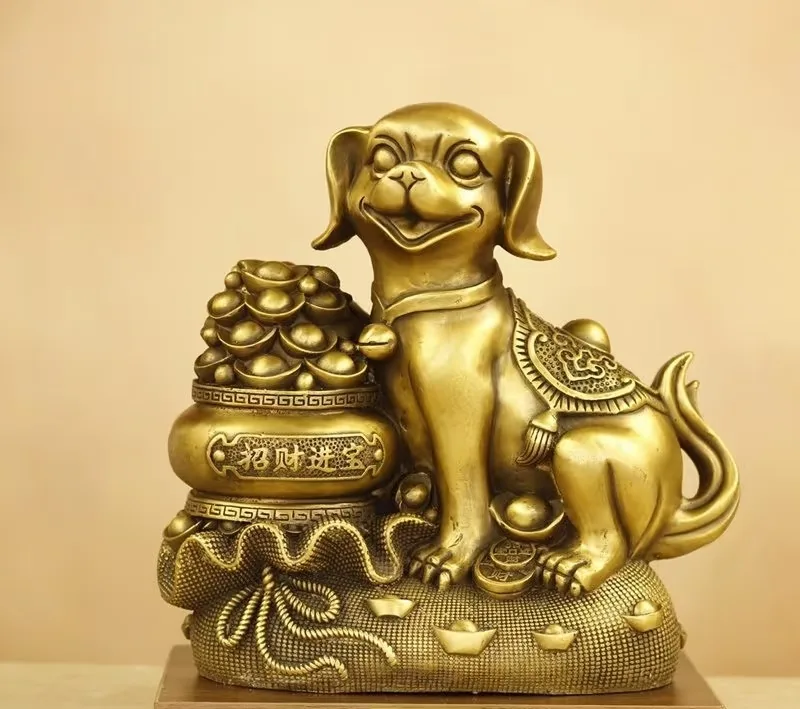 Custom Bronze Dog Sculptures | Handcrafted Prosperity Art by Unique Furniture