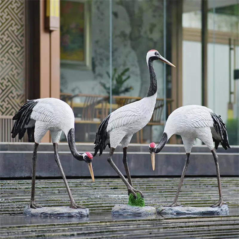 Large Outdoor Crane Statues Sculptures For Garden – custom retail display image 6