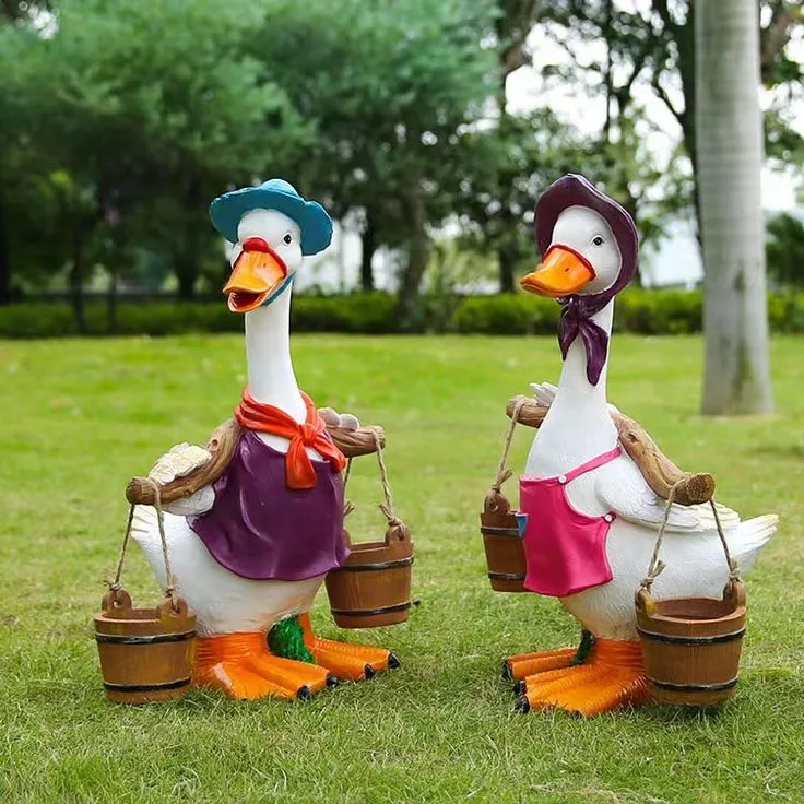 Outdoor Duck Statues Goose Sculptures for Garden – custom retail display image 23