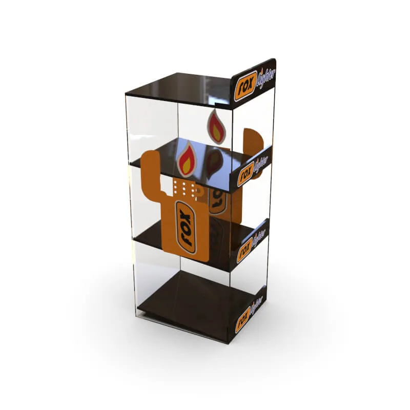 Lighter transparent display cabinet Acrylic multi-layer display stand — view 4
