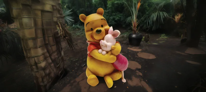 Fiberglass Winnie the Pooh Statues | Large Cartoon Bear Figures – custom retail display image 2