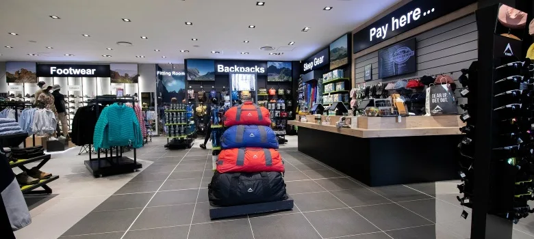 Outdoor Clothing Gear Shop Display, Design Fixtures – custom retail display image 3