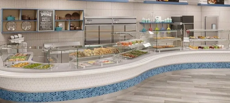 Cafeteria Service Counter Cafeteria Counter | Restaurant Serving Stations For Sale – custom retail display image 10