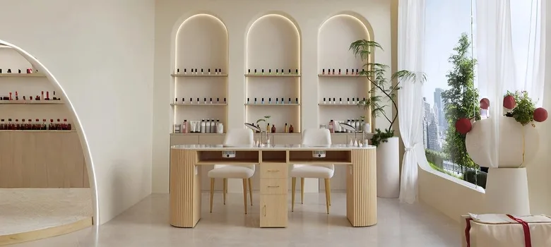 Manicure Tables Custom Nail Desks For Salon – custom retail display image 3
