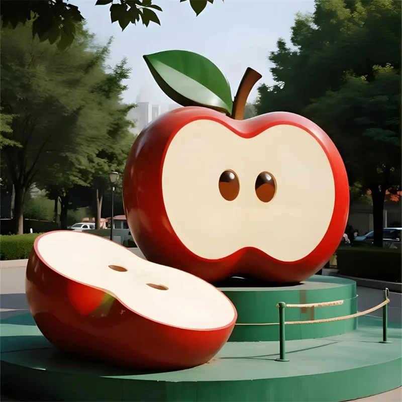 Giant FRP Apple Sculpture For Sale | Graffiti Geometric – custom retail display image 38