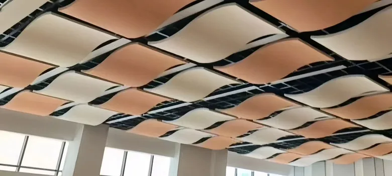 Fiberglass Ceiling | Dynamic, Curved, Hexagon, Round, Unique More – custom retail display image 2