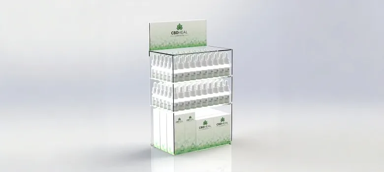 cannabis dispensary display Countertop Cannabis Dispensary Display Cases, Risers Racks – custom retail display image 10