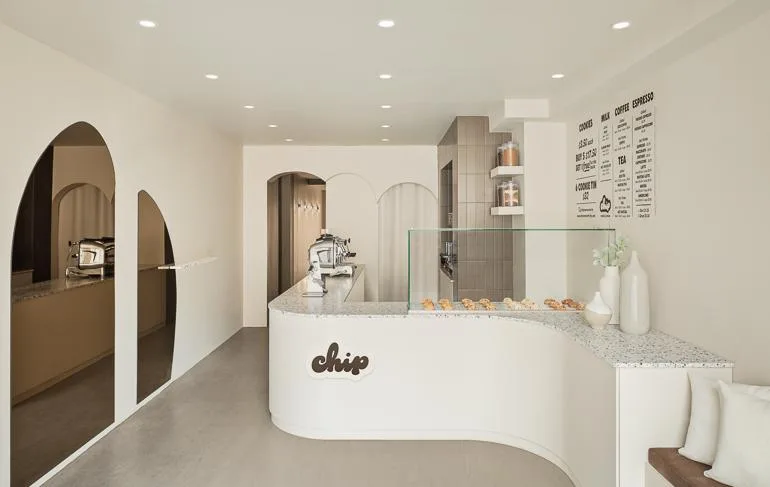 White Cookie Shop Soft Cloud Biscuit Store Interior Design Ideas