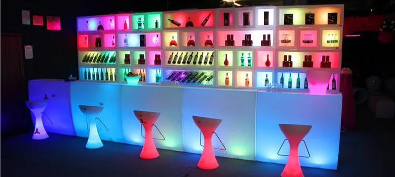 Cocktail Tables & Chairs LED Bar Counters, Cocktail Tables Chairs For Sale – custom retail display image 11