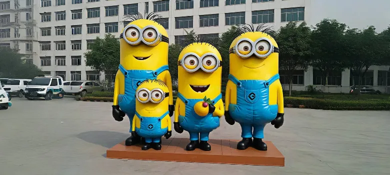 Life Size Minions Statues For Sale | Fiberglass Cartoon Figures – custom retail display image 2
