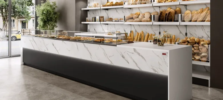 bakery display counter Bakery Counters | Cakes, Pastry Bread Shop Counter – custom retail display image 48