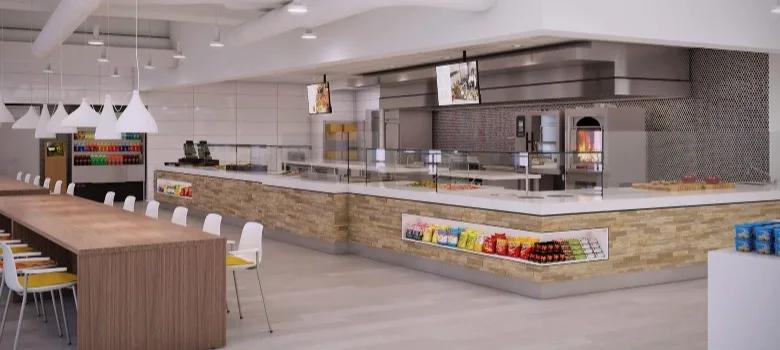 Cafeteria Service Counter Cafeteria Counter | Restaurant Serving Stations For Sale – custom retail display image 11