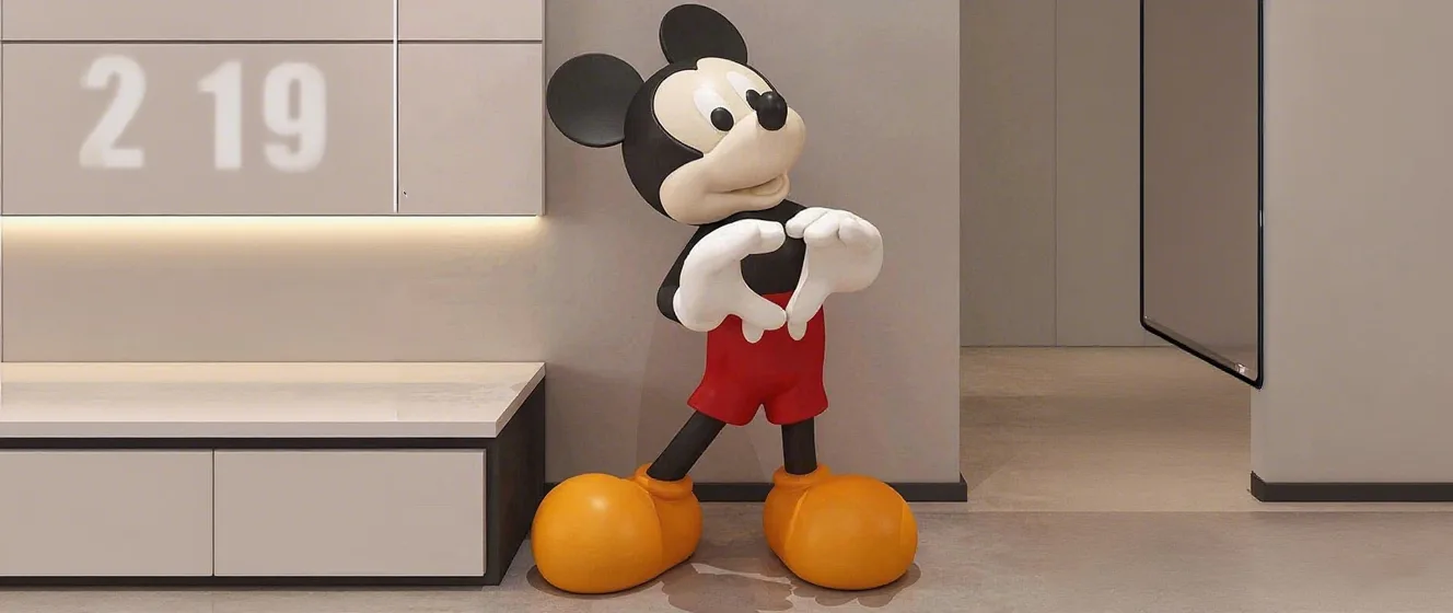 Mickey Mouse Fiberglass Statues Life Size Mickey Mouse Statue For Sale | Fiberglass Resin – custom retail display image 2