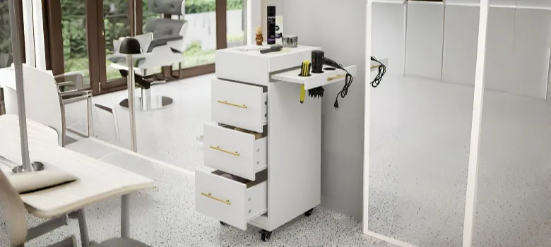 Beauty Hair Salon Trolley Cart – custom retail display image 2